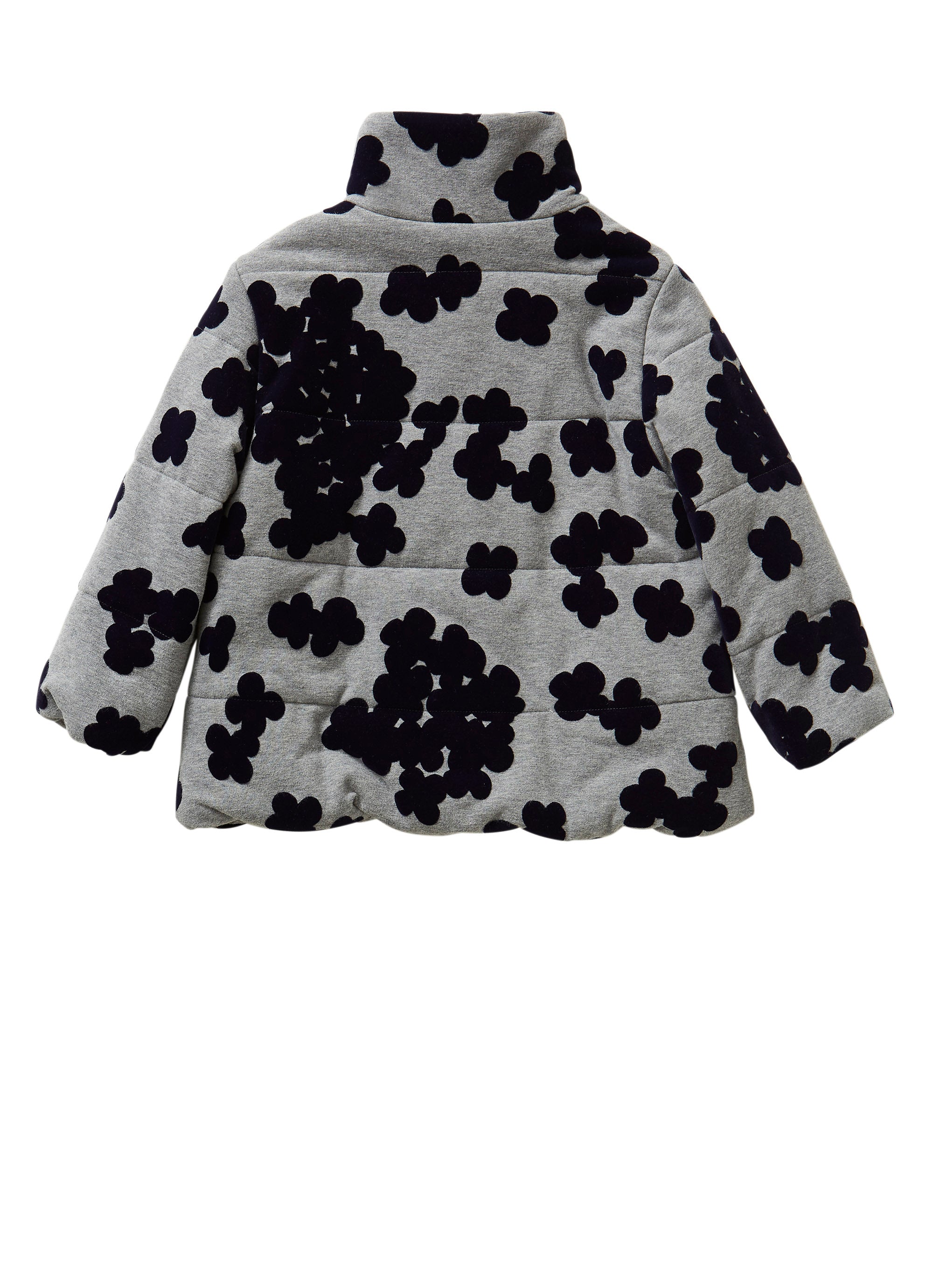 Jacket with blue flocked flowers