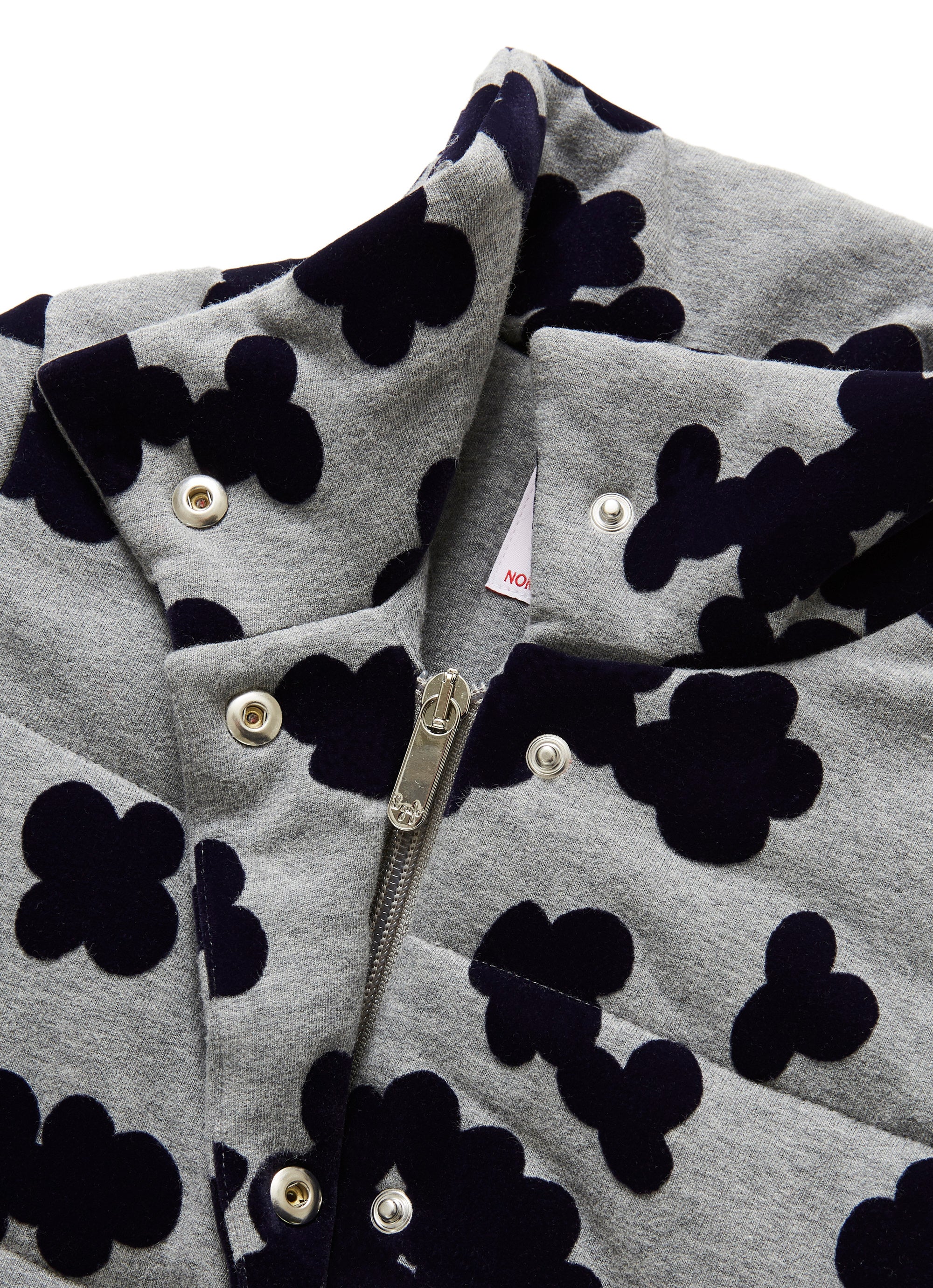 Jacket with blue flocked flowers