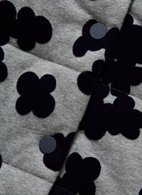 Jacket with blue flocked flowers