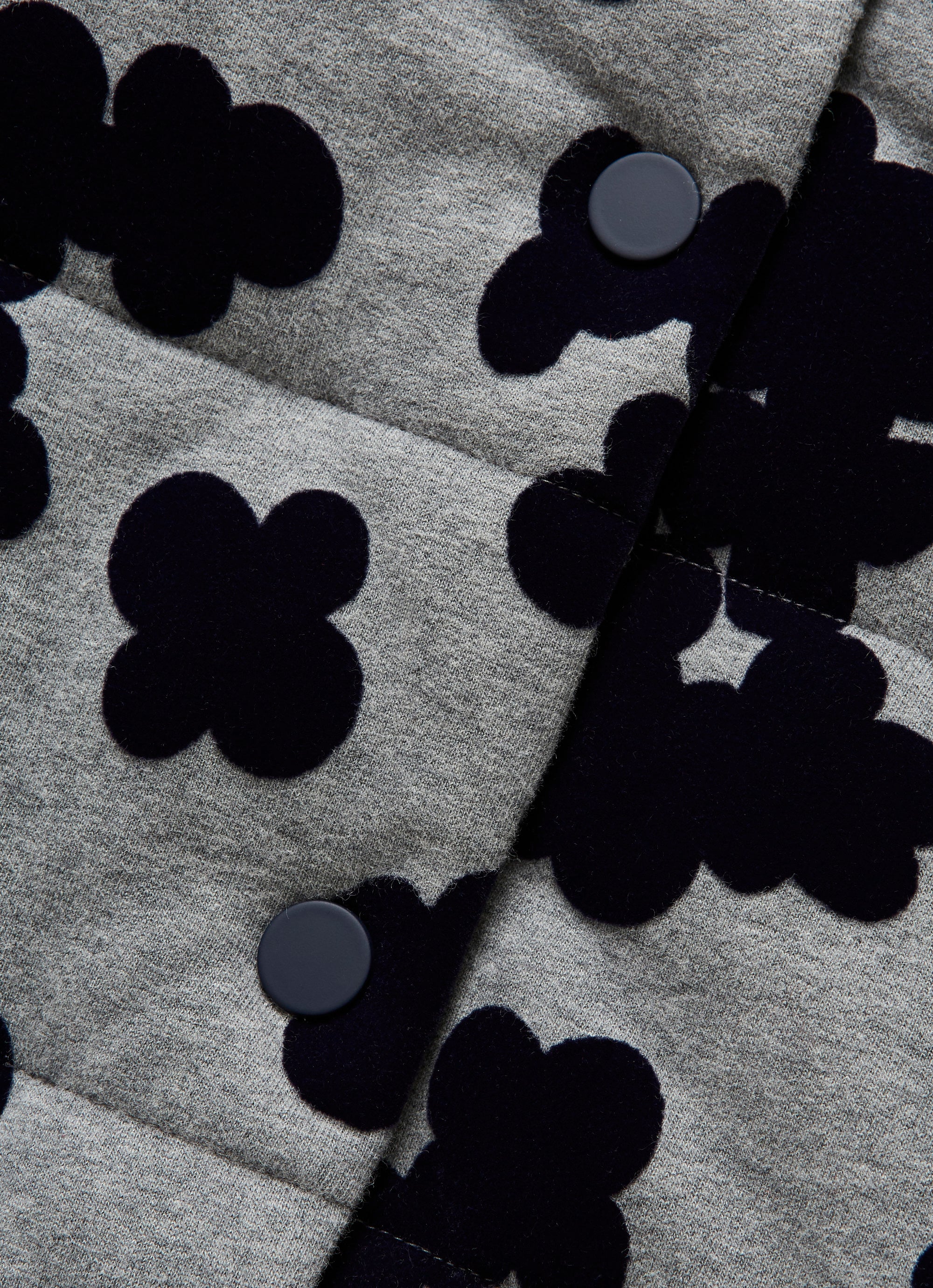Jacket with blue flocked flowers