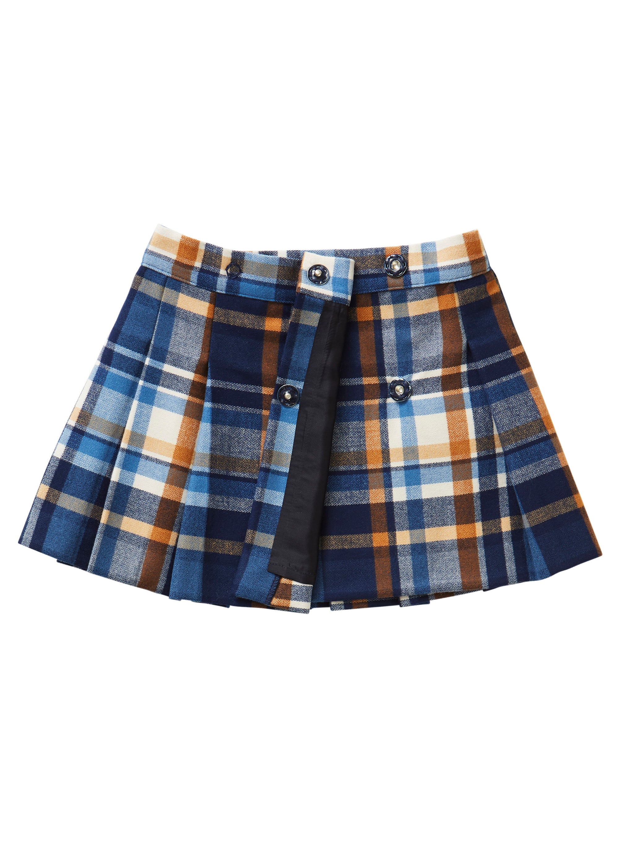 Tartan wrap-over skirt