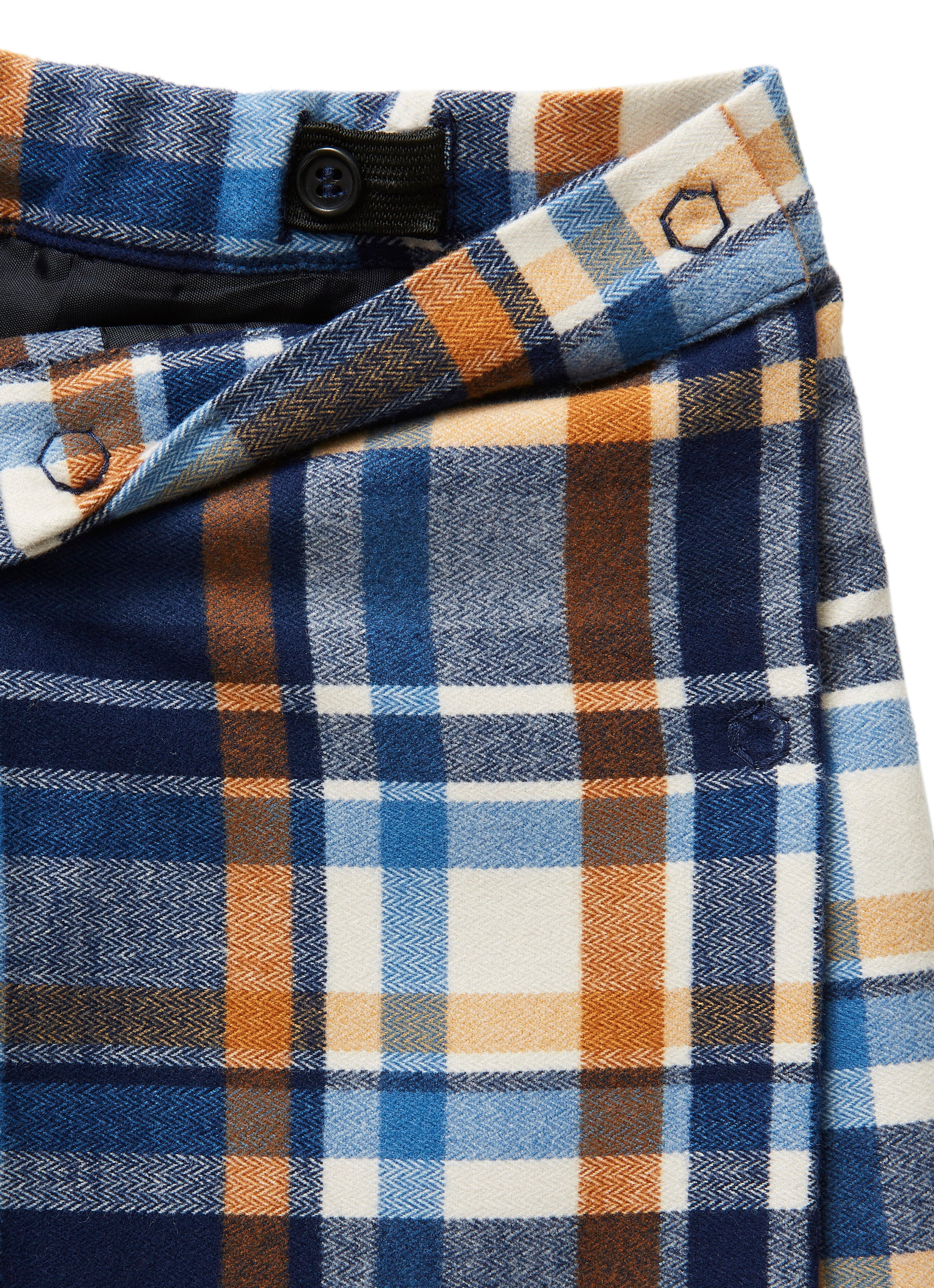 Tartan wrap-over skirt
