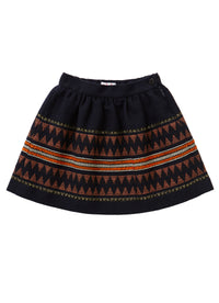 Balloon skirt with ethnic designs