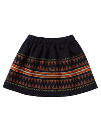 Balloon skirt with ethnic designs