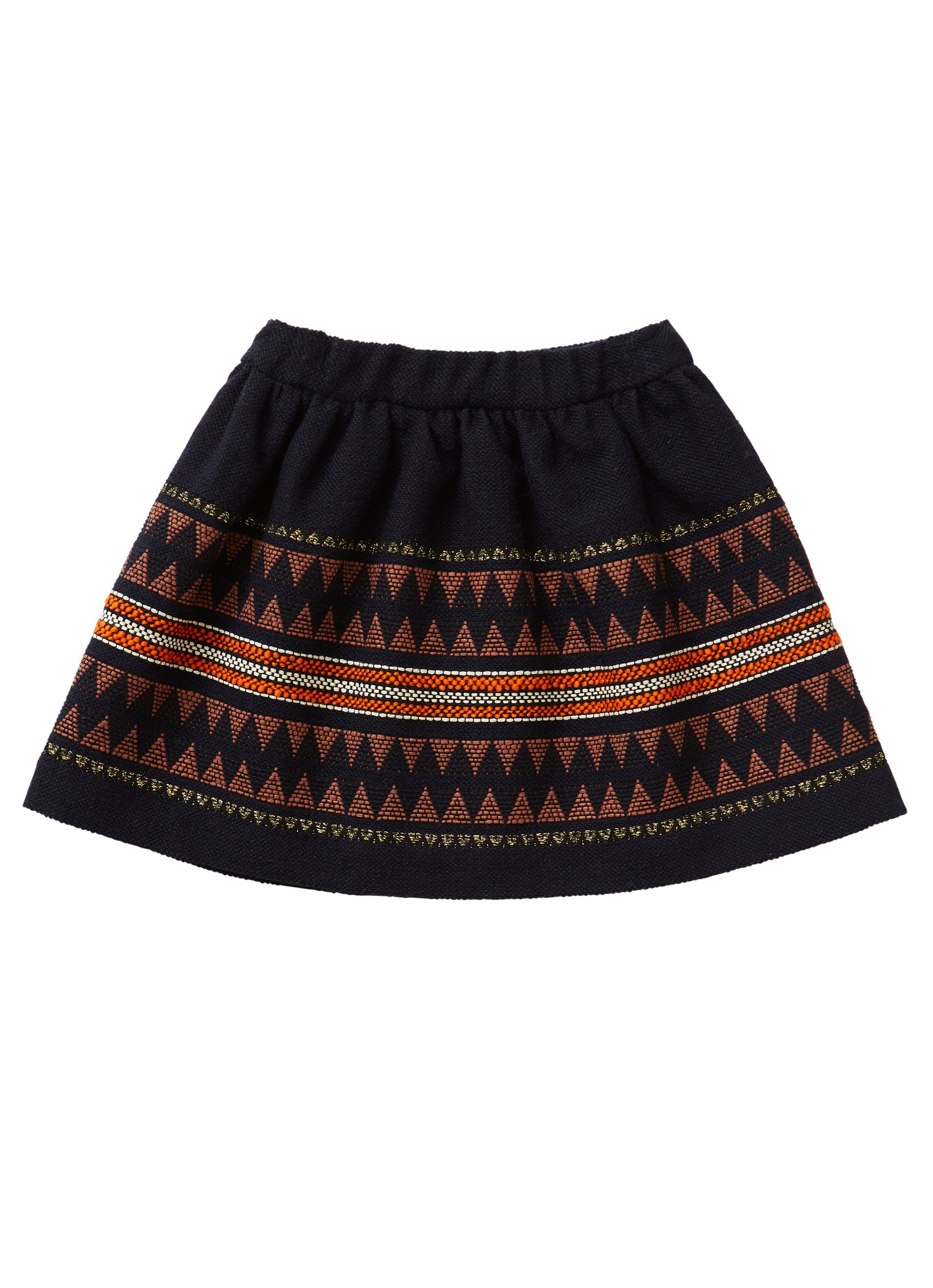 Balloon skirt with ethnic designs