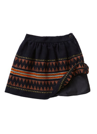 Balloon skirt with ethnic designs