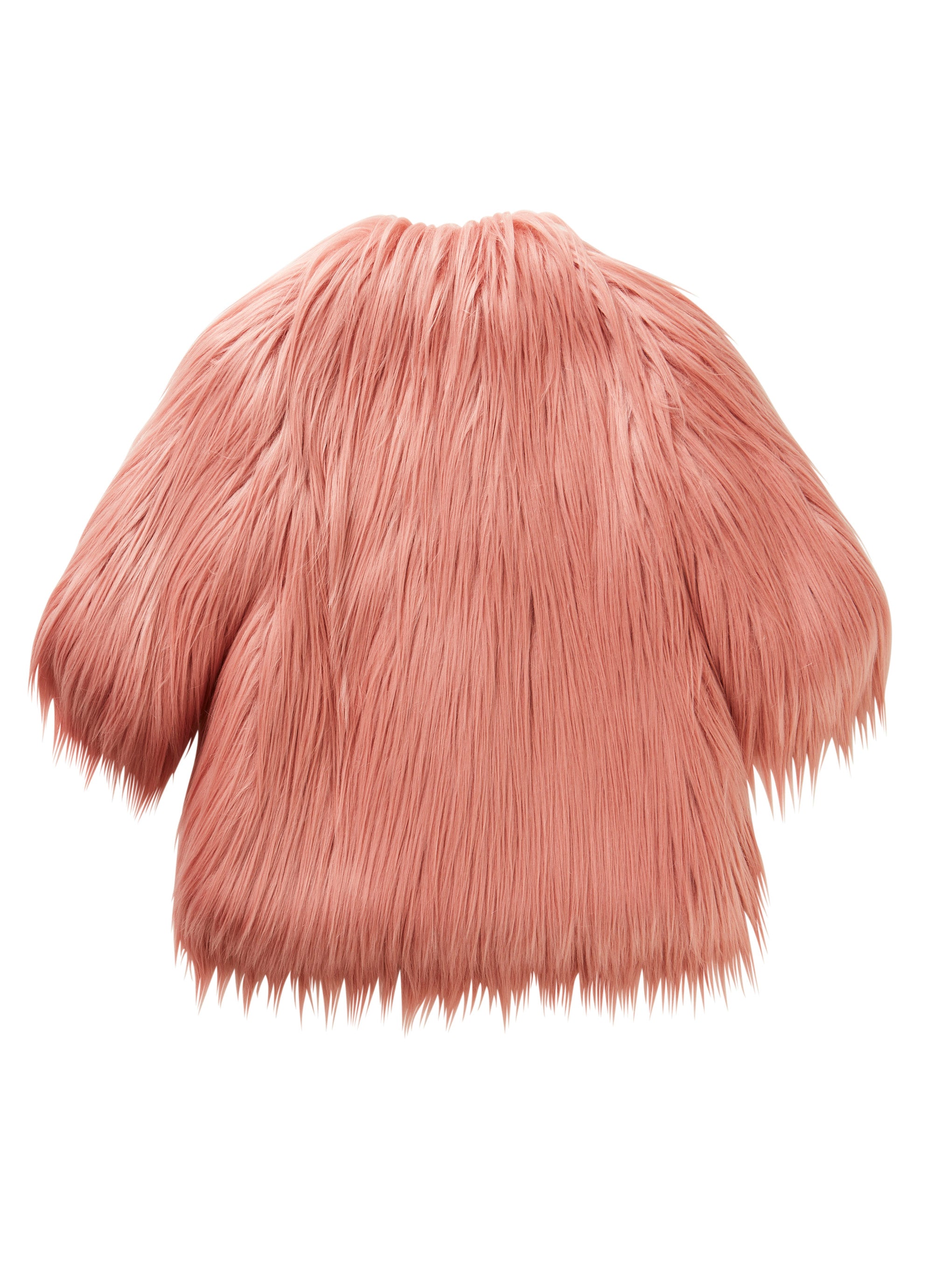 Faux monkey fur overcoat