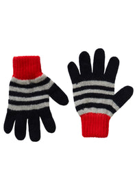 Striped Tricot Gloves