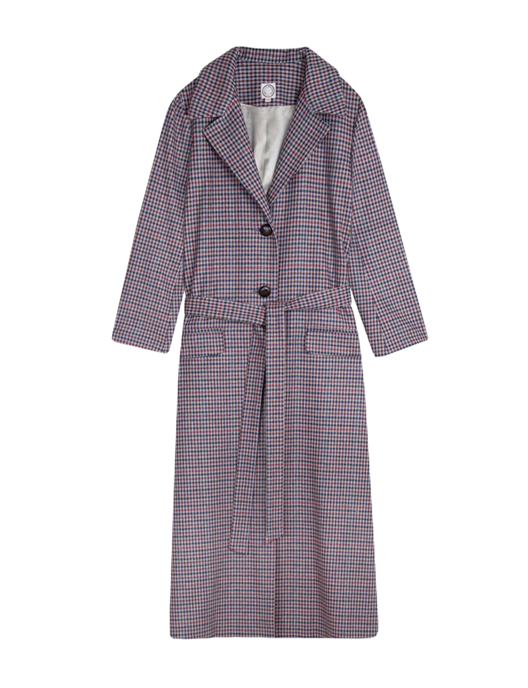 1qty RELIQUAT 195€ 0%  / Manteau Cornelius en laine - Burgundy Navy