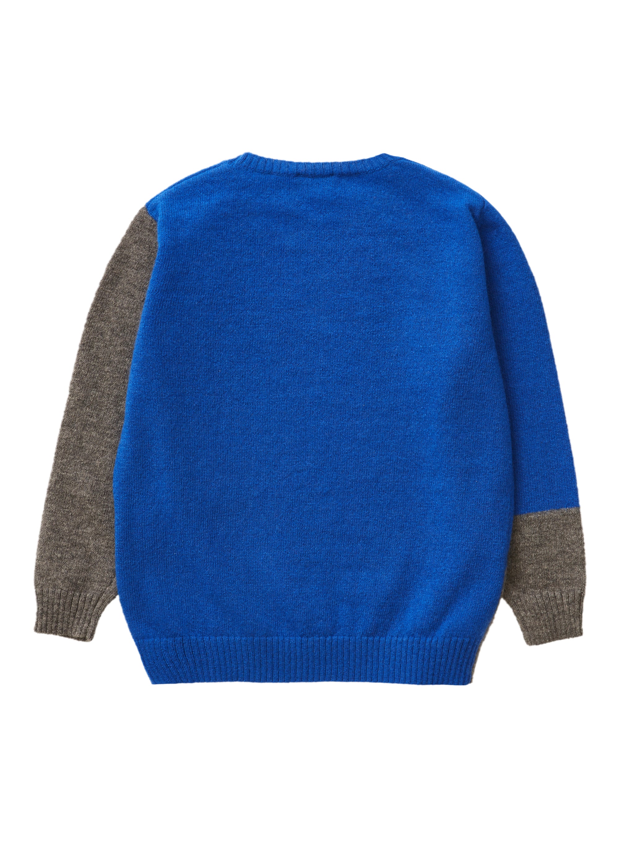 Blue sweater with grey insert