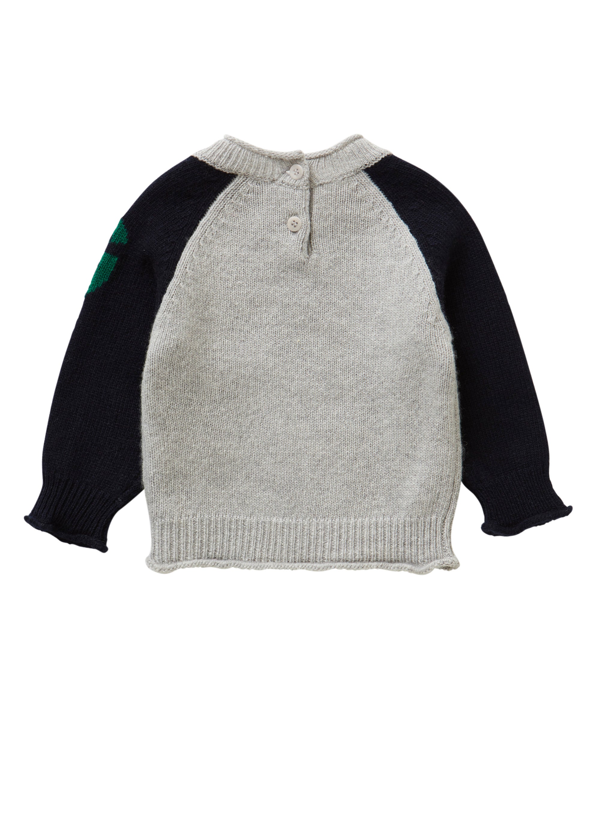 Grey cardigan with lettering
