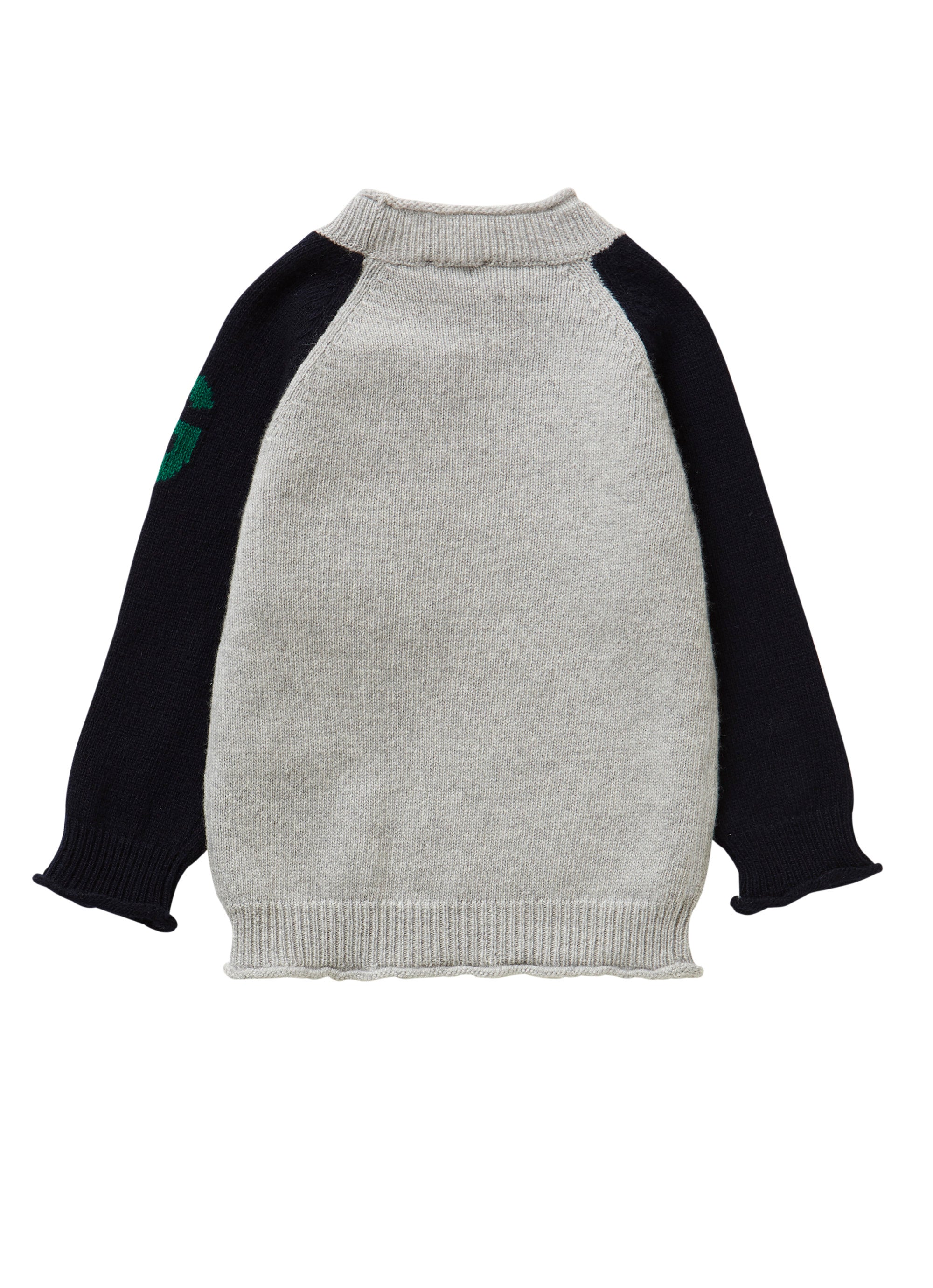 Grey cardigan with lettering