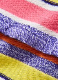 Multicoloured pullover with fringe feature