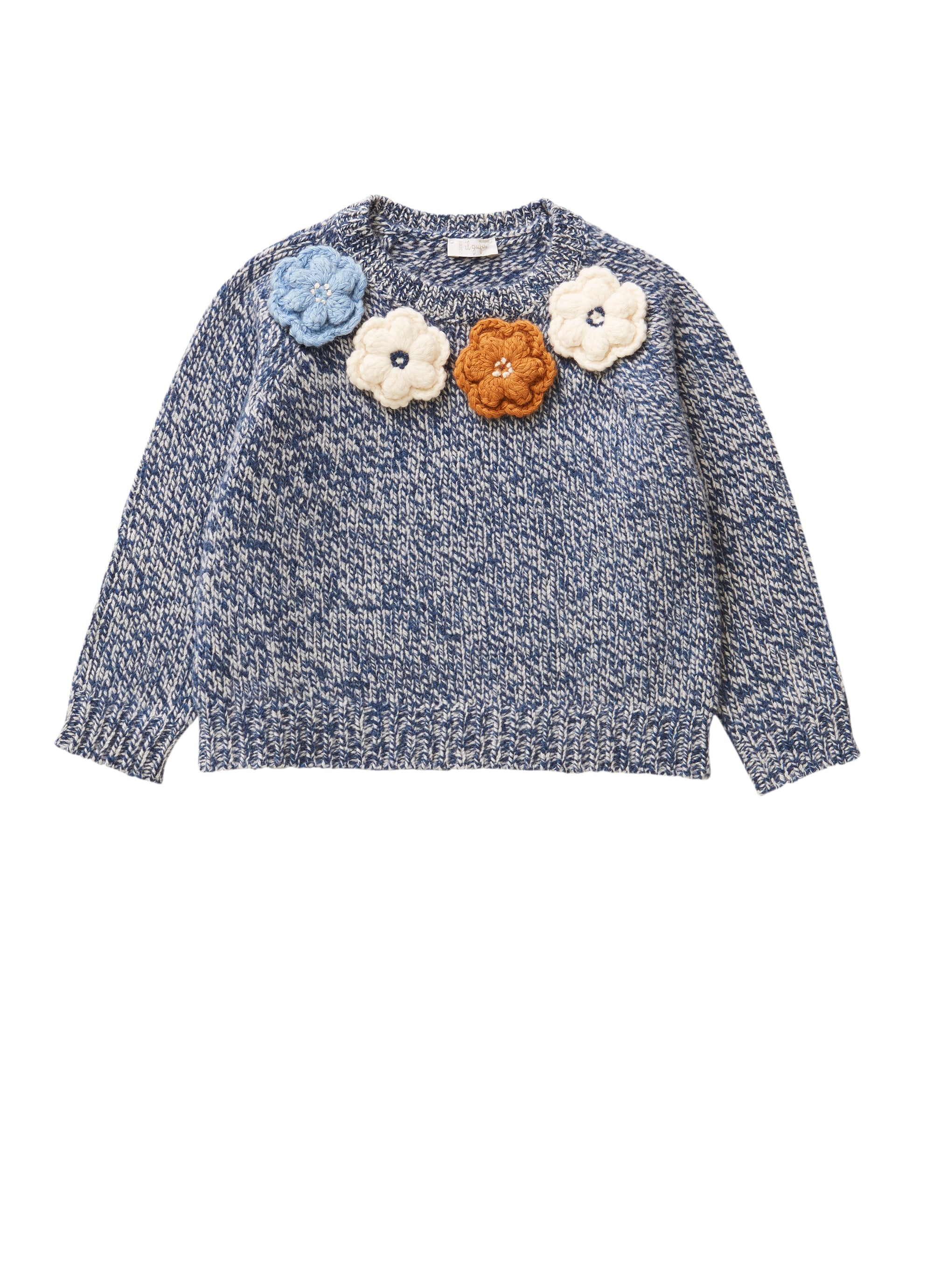 Tricot cardigan with flowers