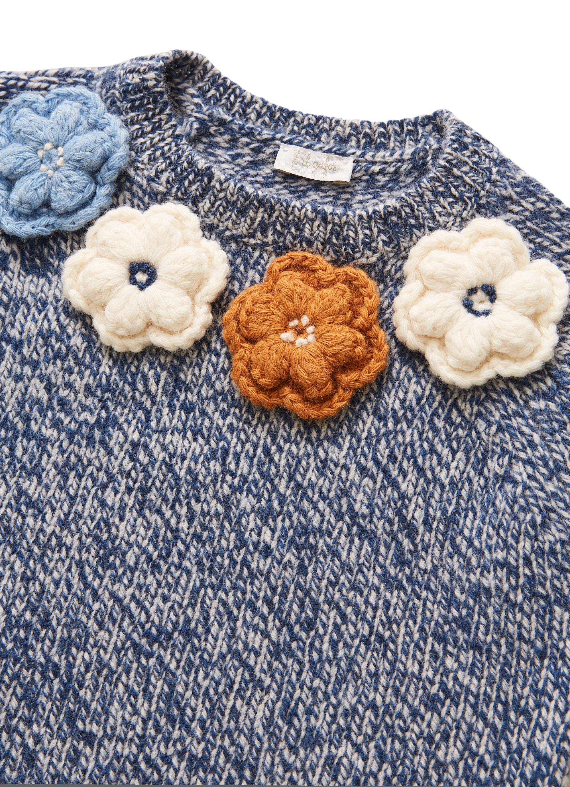 Tricot cardigan with flowers