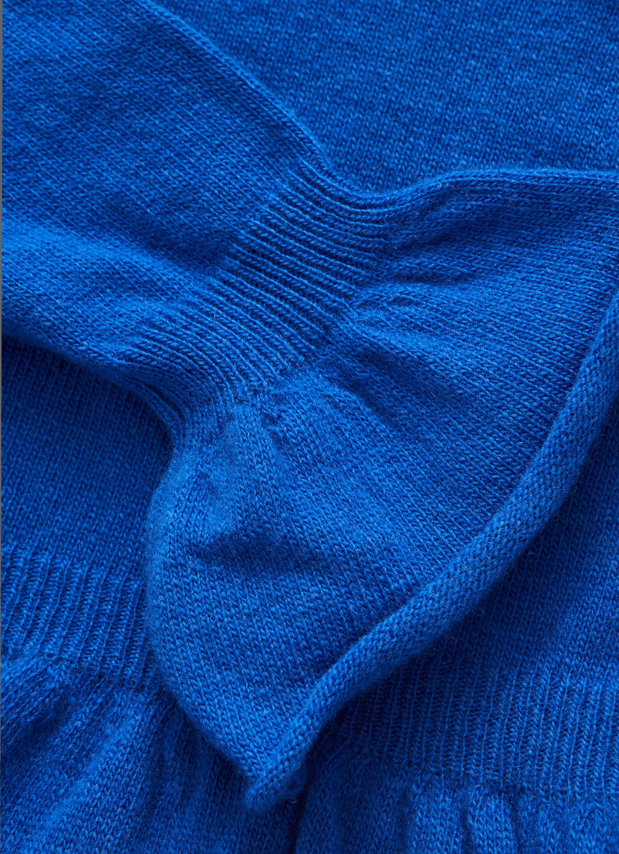 Royal blue cardigan with ruffles