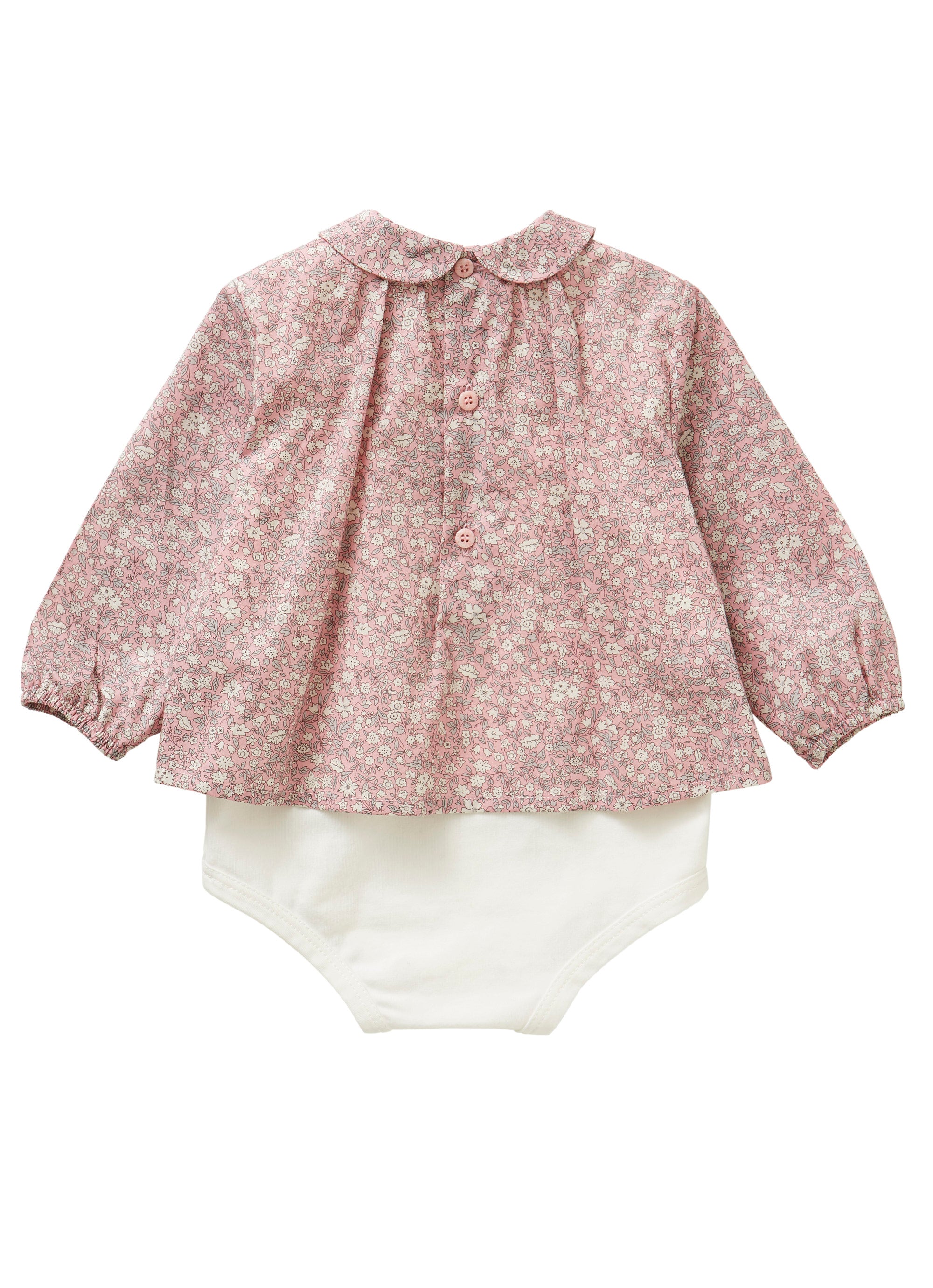 Shirt bodysuit with liberty print