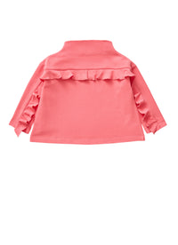 Turtleneck sweater with ruffles