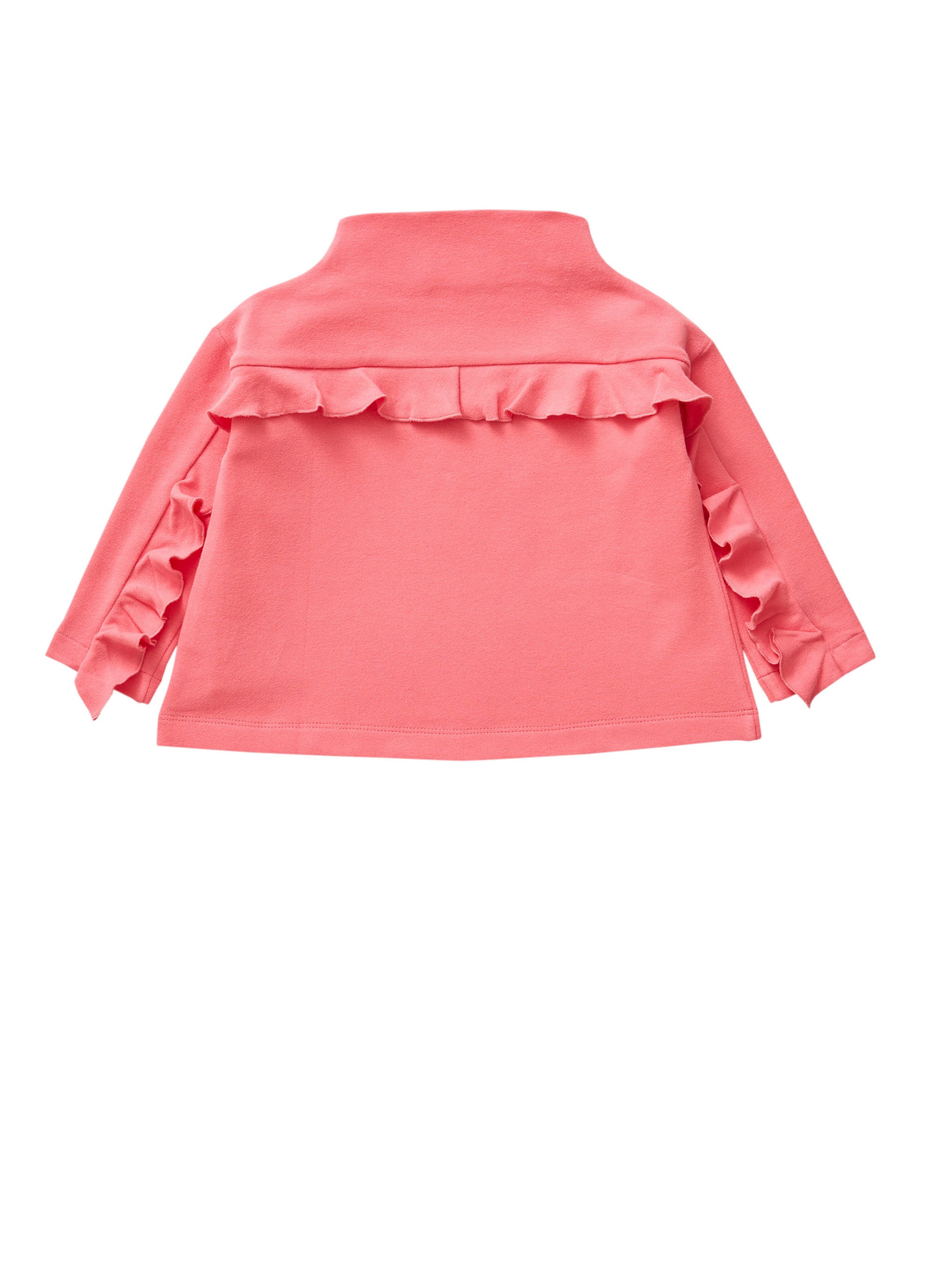Turtleneck sweater with ruffles