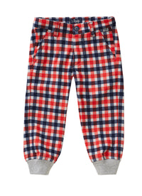 Check technowool pants with ankle cuffs