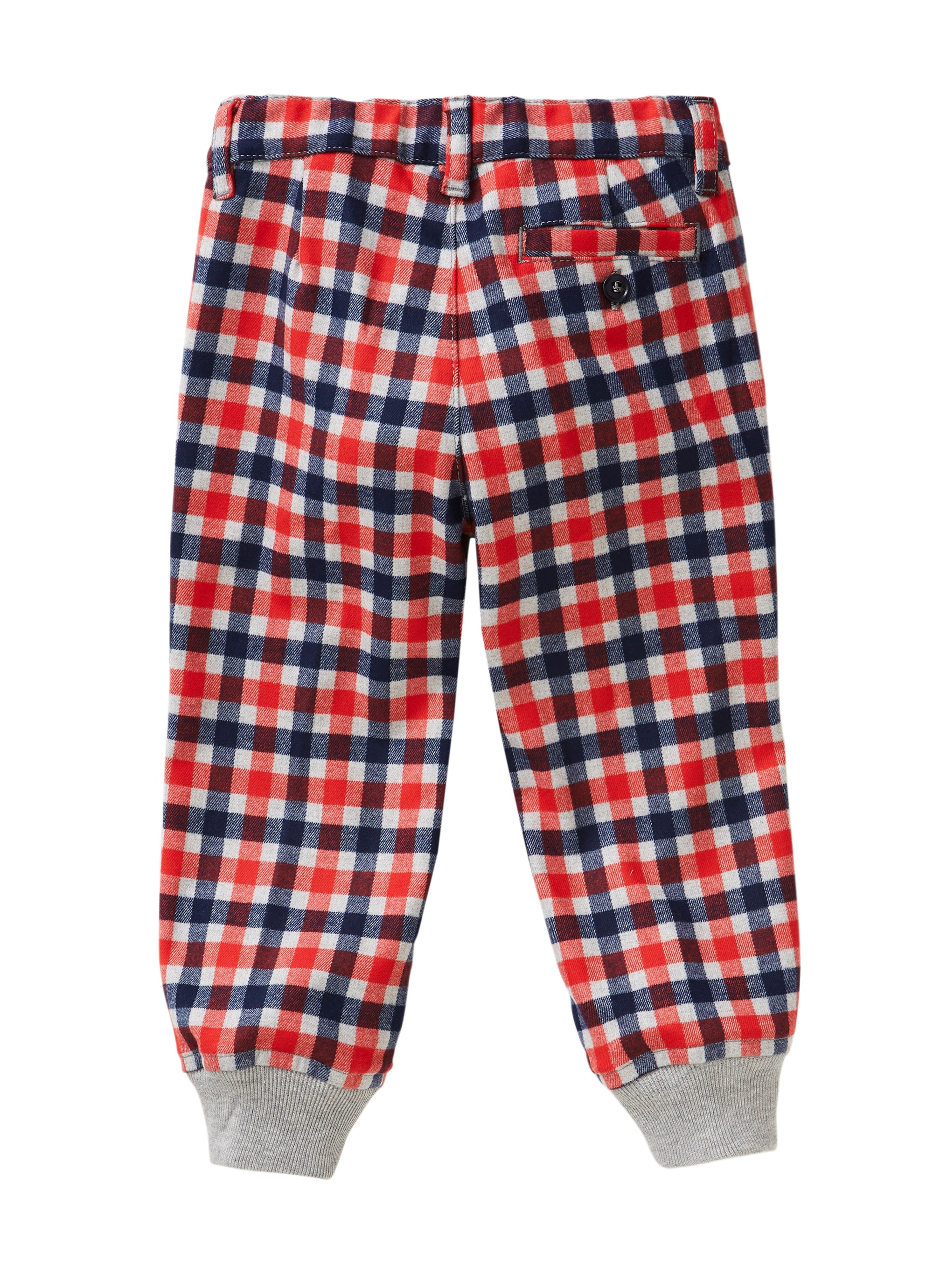 Check technowool pants with ankle cuffs