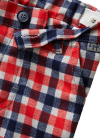 Check technowool pants with ankle cuffs
