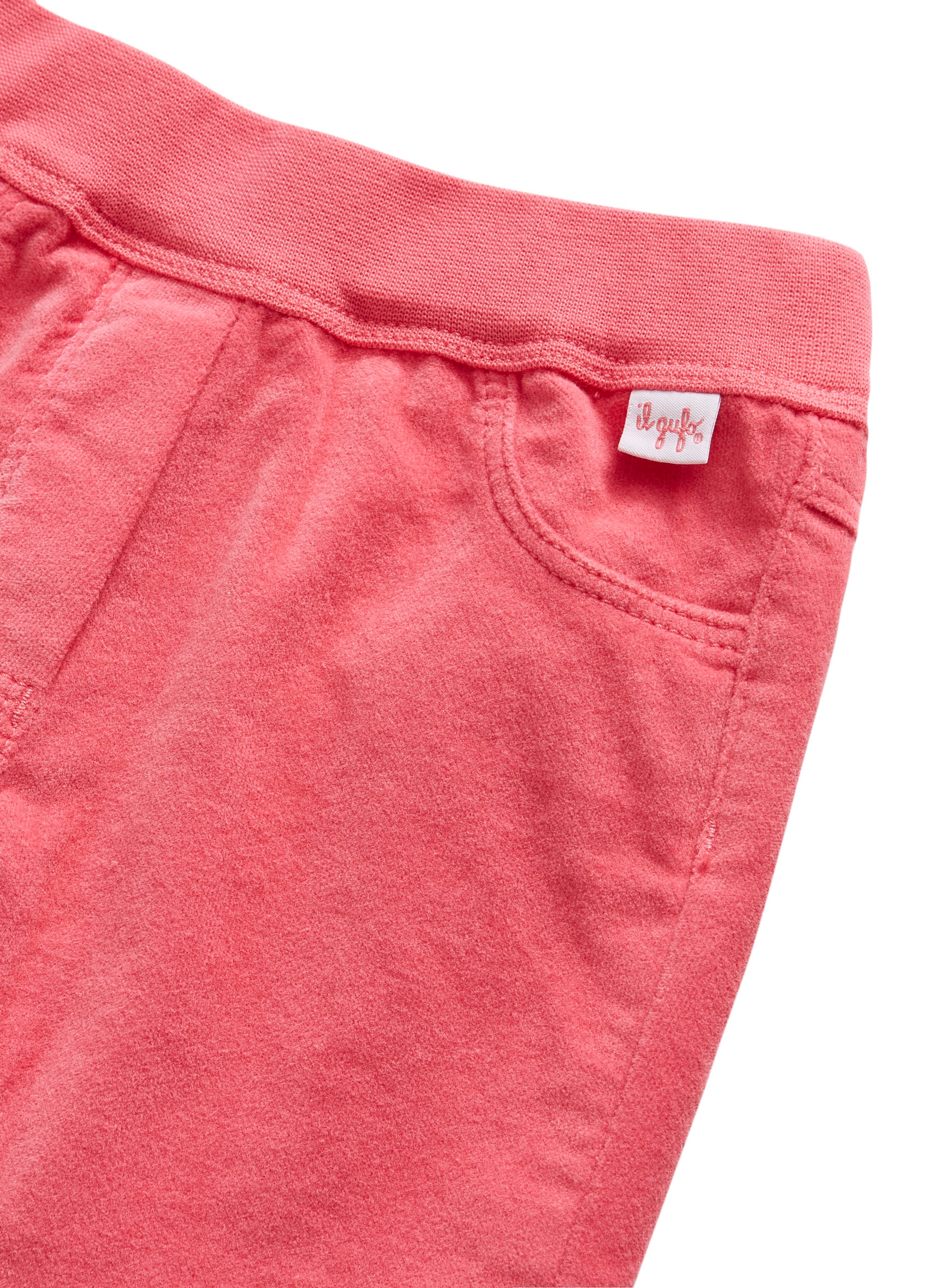 Velvet trousers - shocking pink