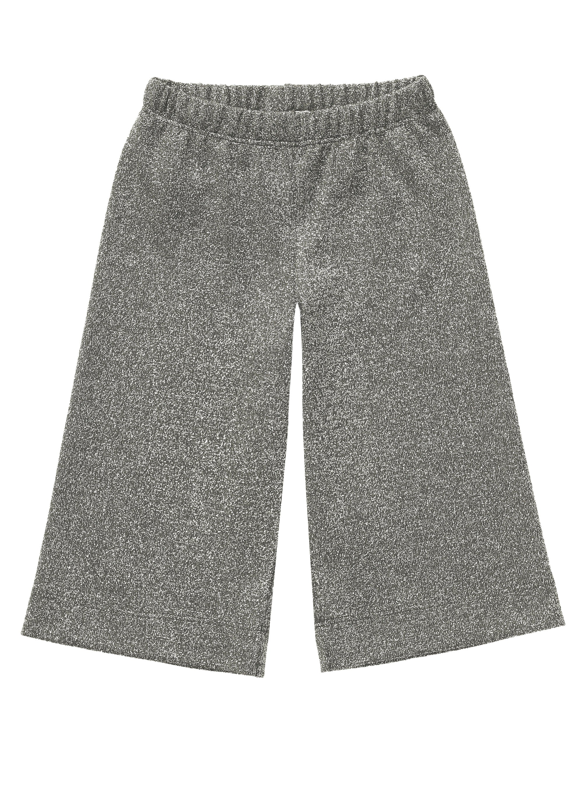 Capri pants with lurex - grey