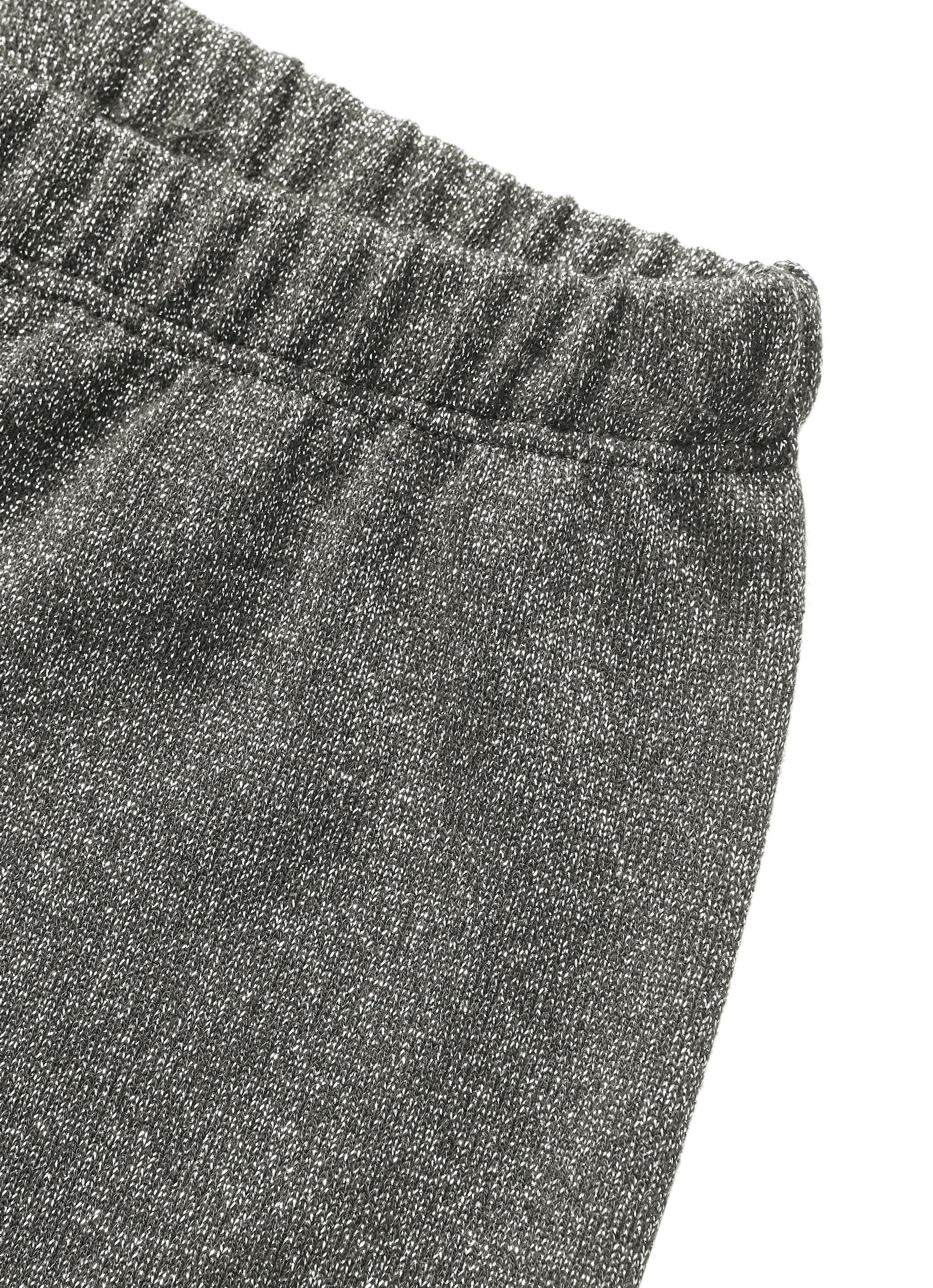 Capri pants with lurex - grey