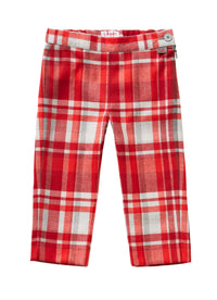 Tartan Capri Pants - red