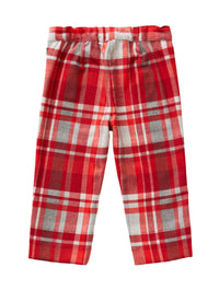 Tartan Capri Pants - red