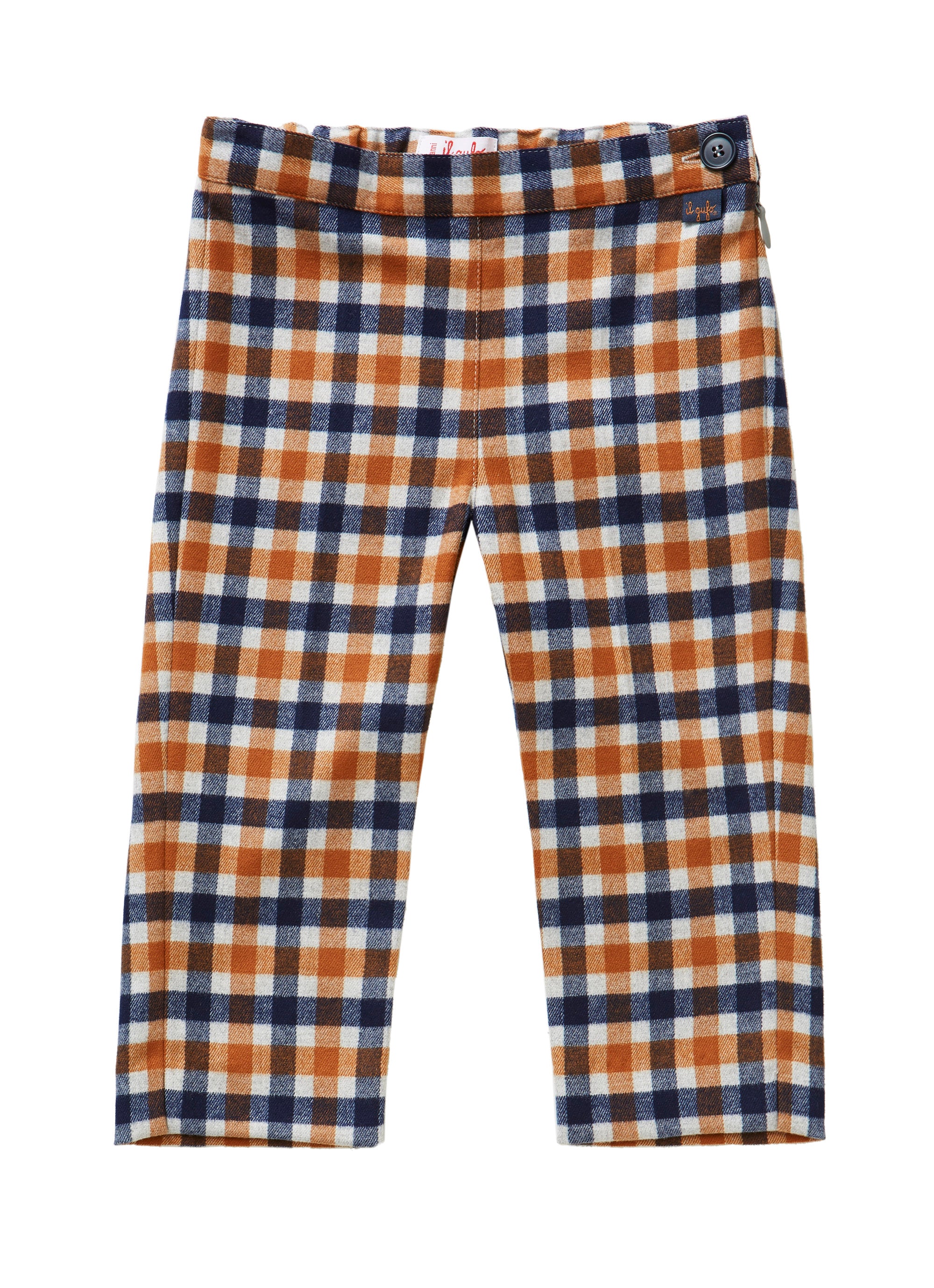 Check trousers - blue and beige