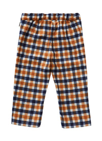 Check trousers - blue and beige