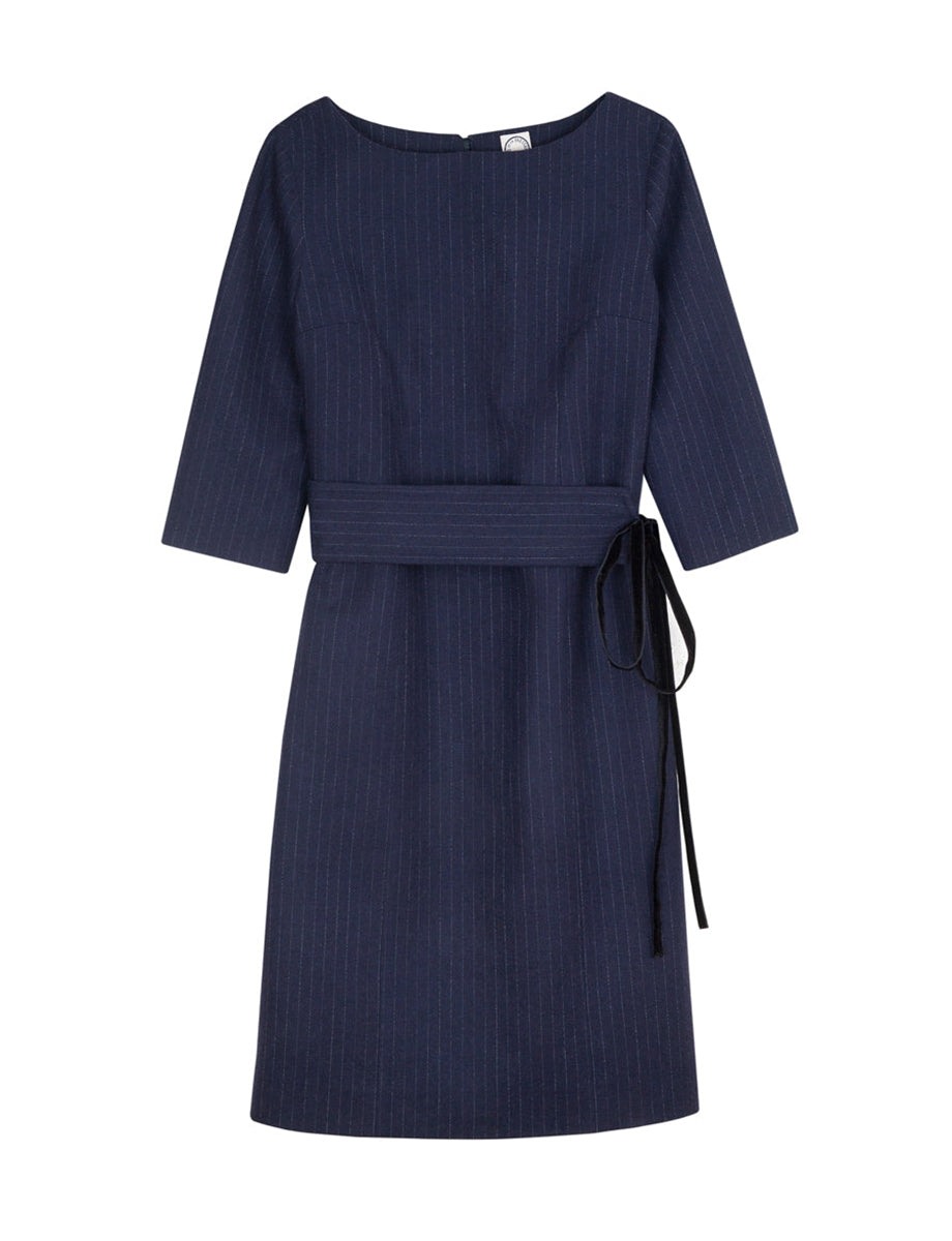 1qty RELIQUAT 90€ 0%  / Robe droite Justine en laine - Navy Blue