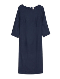 2qty RELIQUAT 90€ 0%  / Robe droite Justine en laine - Blue Navy