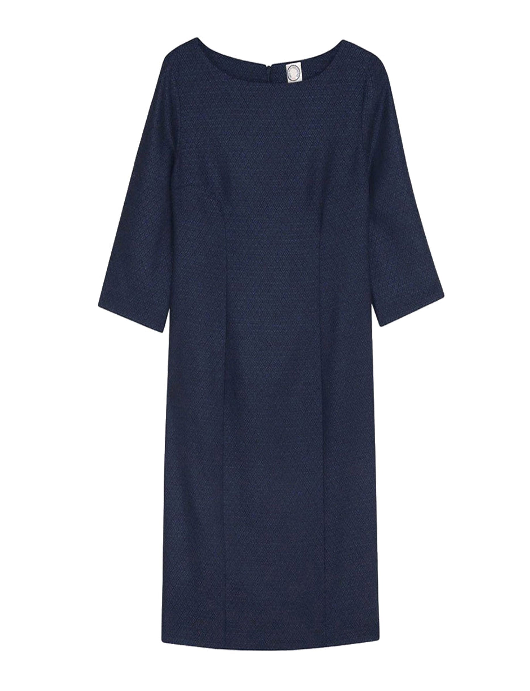 2qty RELIQUAT 90€ 0%  / Robe droite Justine en laine - Blue Navy