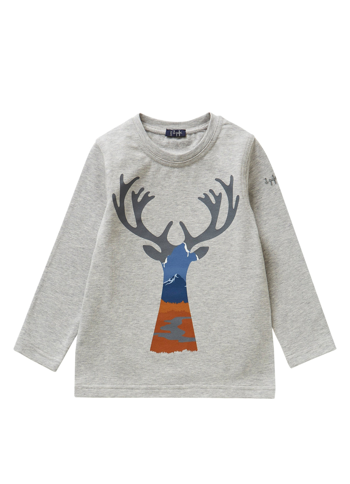 Long-Sleeve T-Shirt With Deer Motif