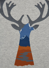 Long-sleeve T-shirt with deer motif