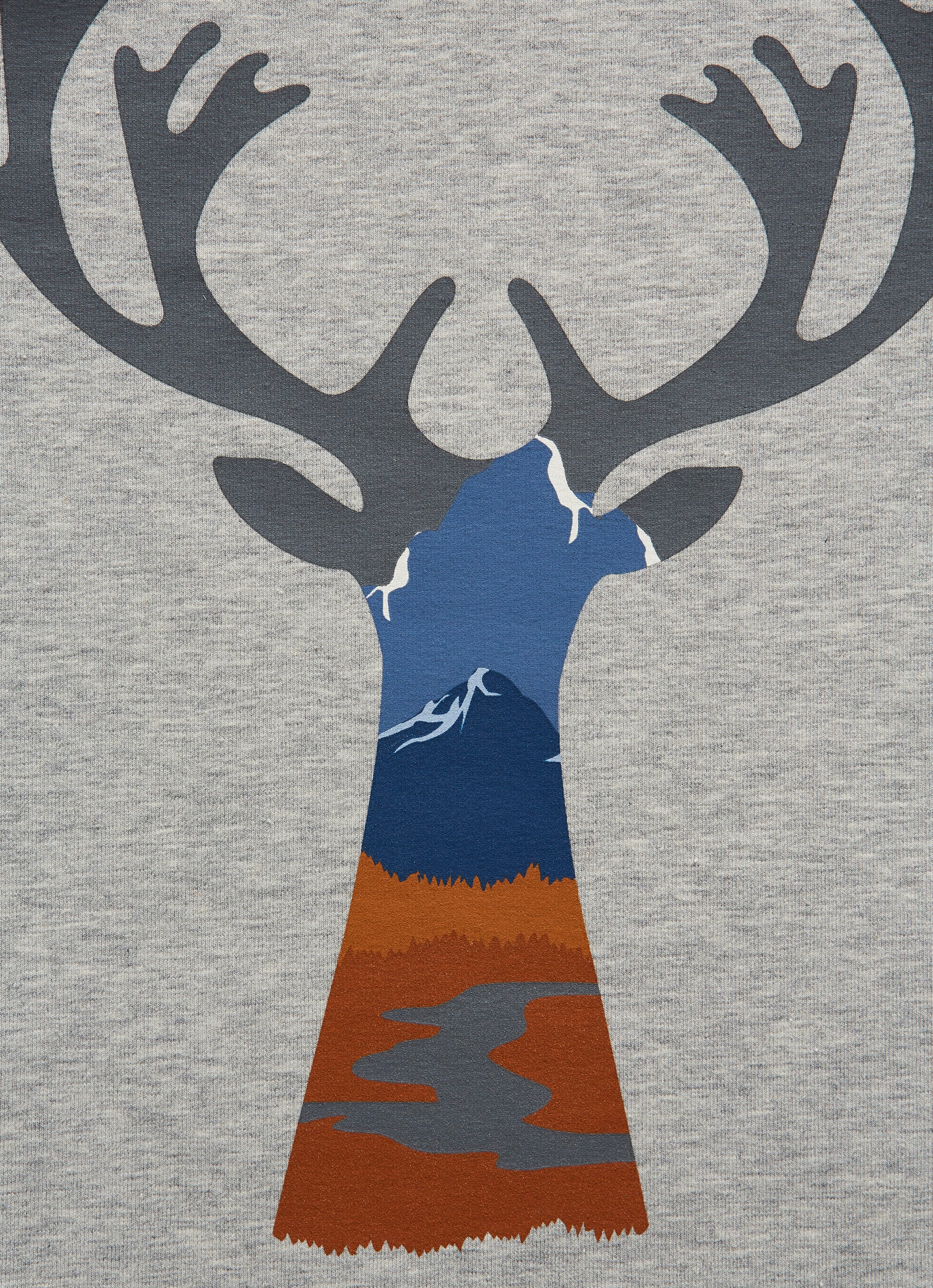 Long-sleeve T-shirt with deer motif