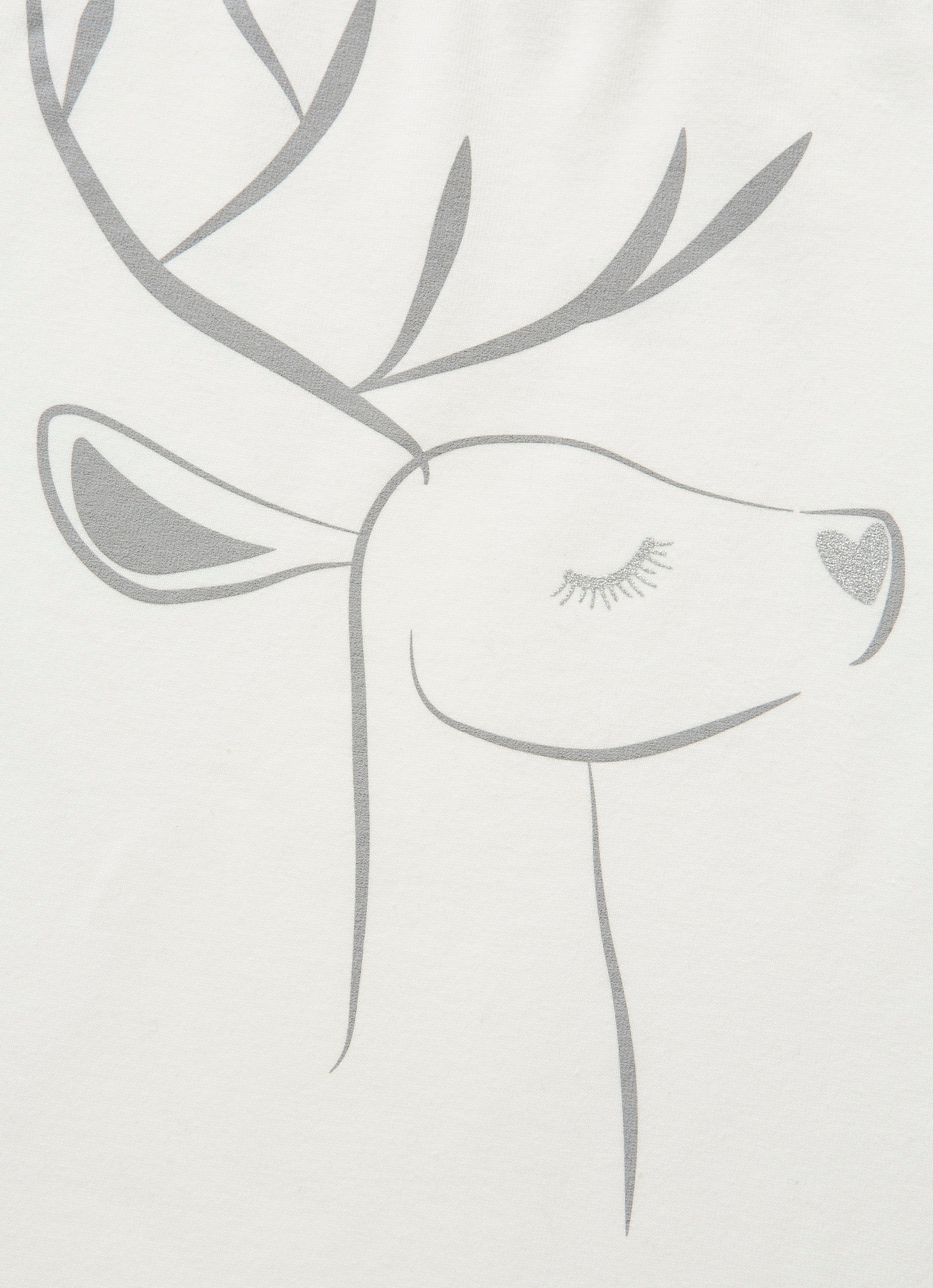 Long-sleeve T-shirt with deer motif