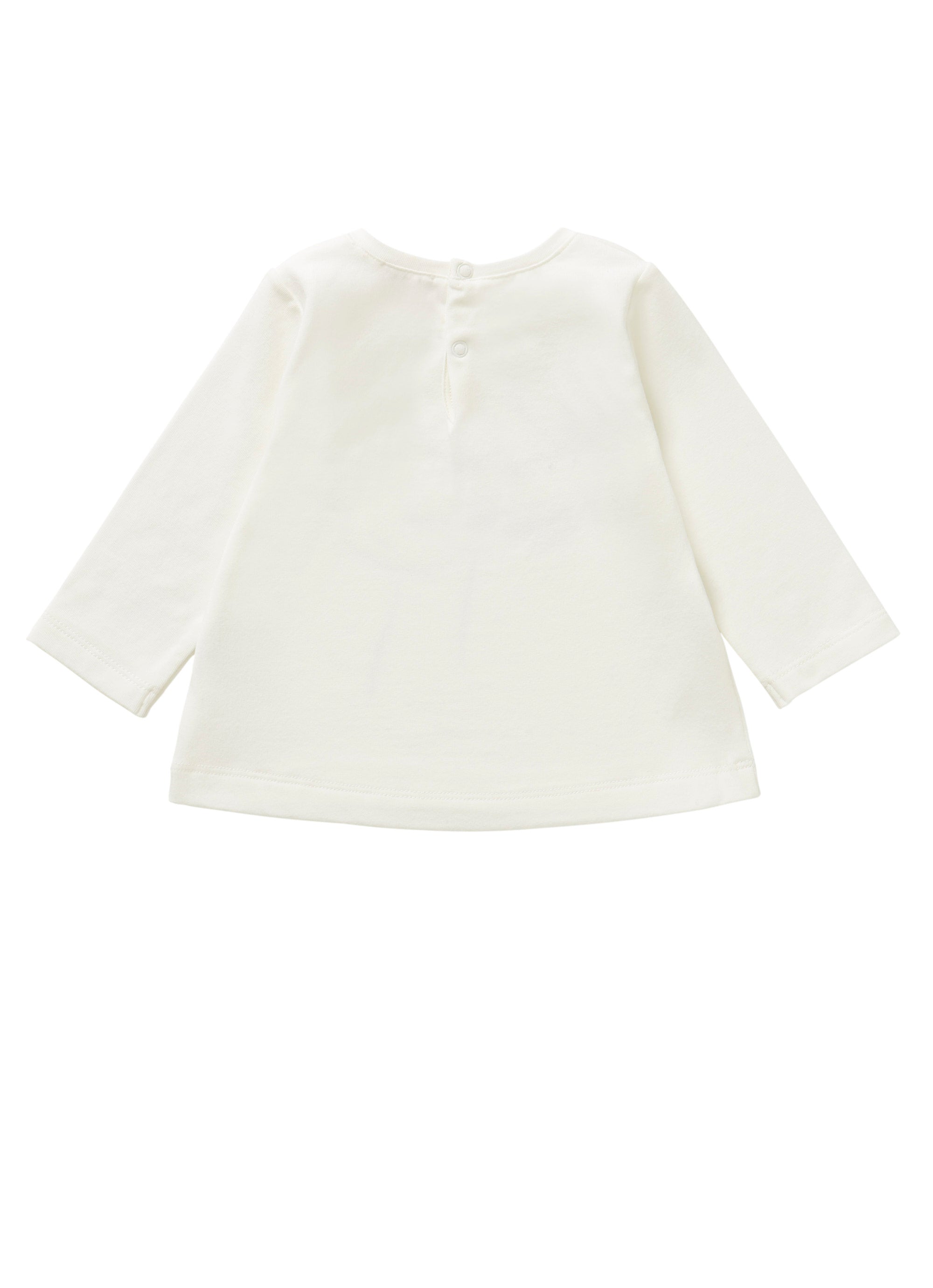 White t-shirt with bronze deer motif