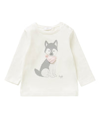 T-shirt with wolf motif