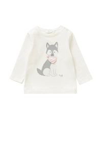 T-Shirt With Wolf Motif