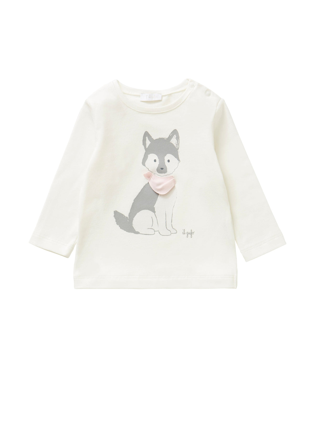 T-Shirt With Wolf Motif
