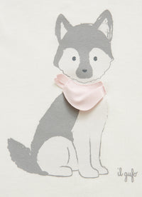 T-shirt with wolf motif