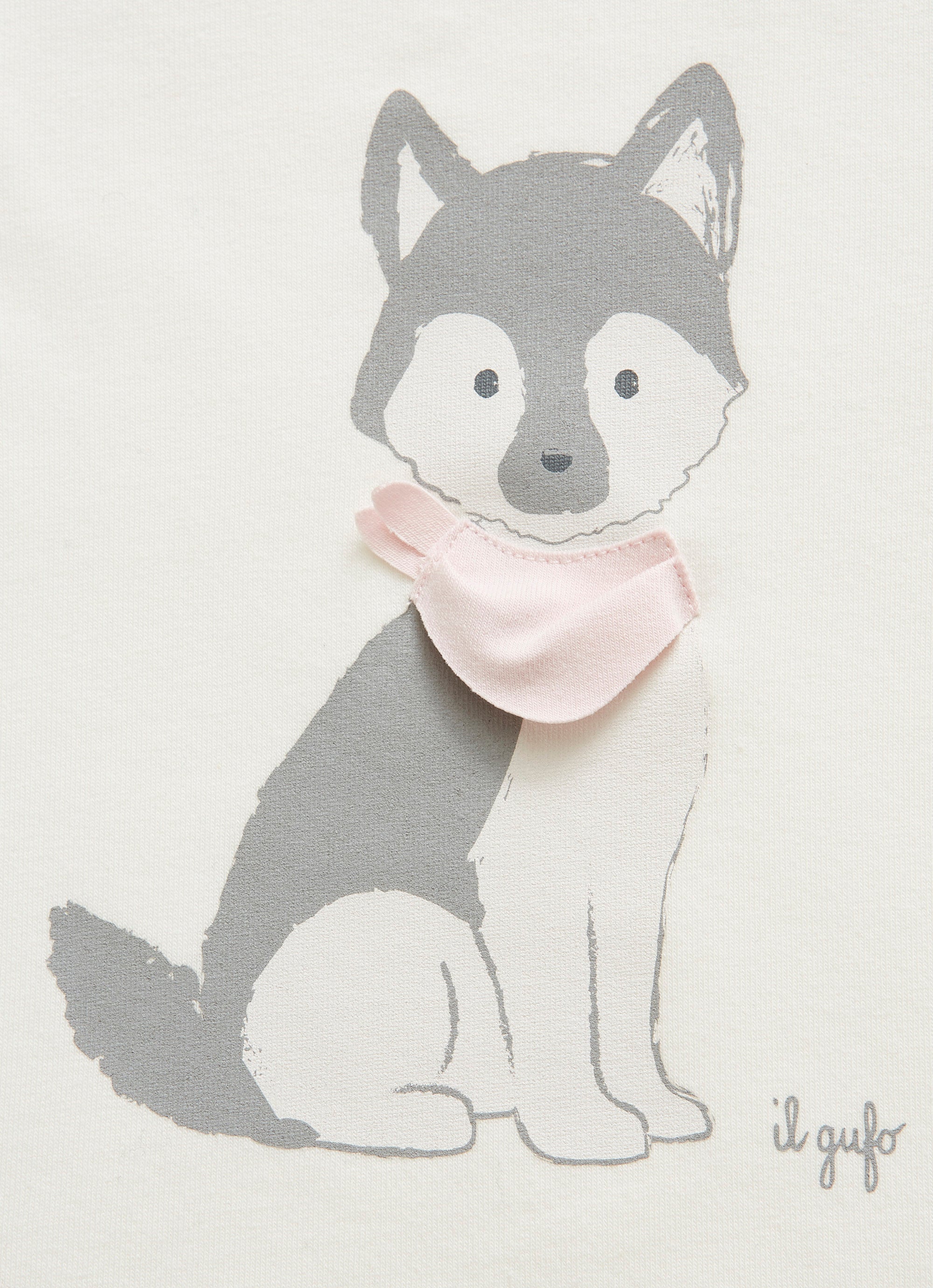 T-shirt with wolf motif