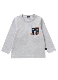 T-shirt with pocket and lettering