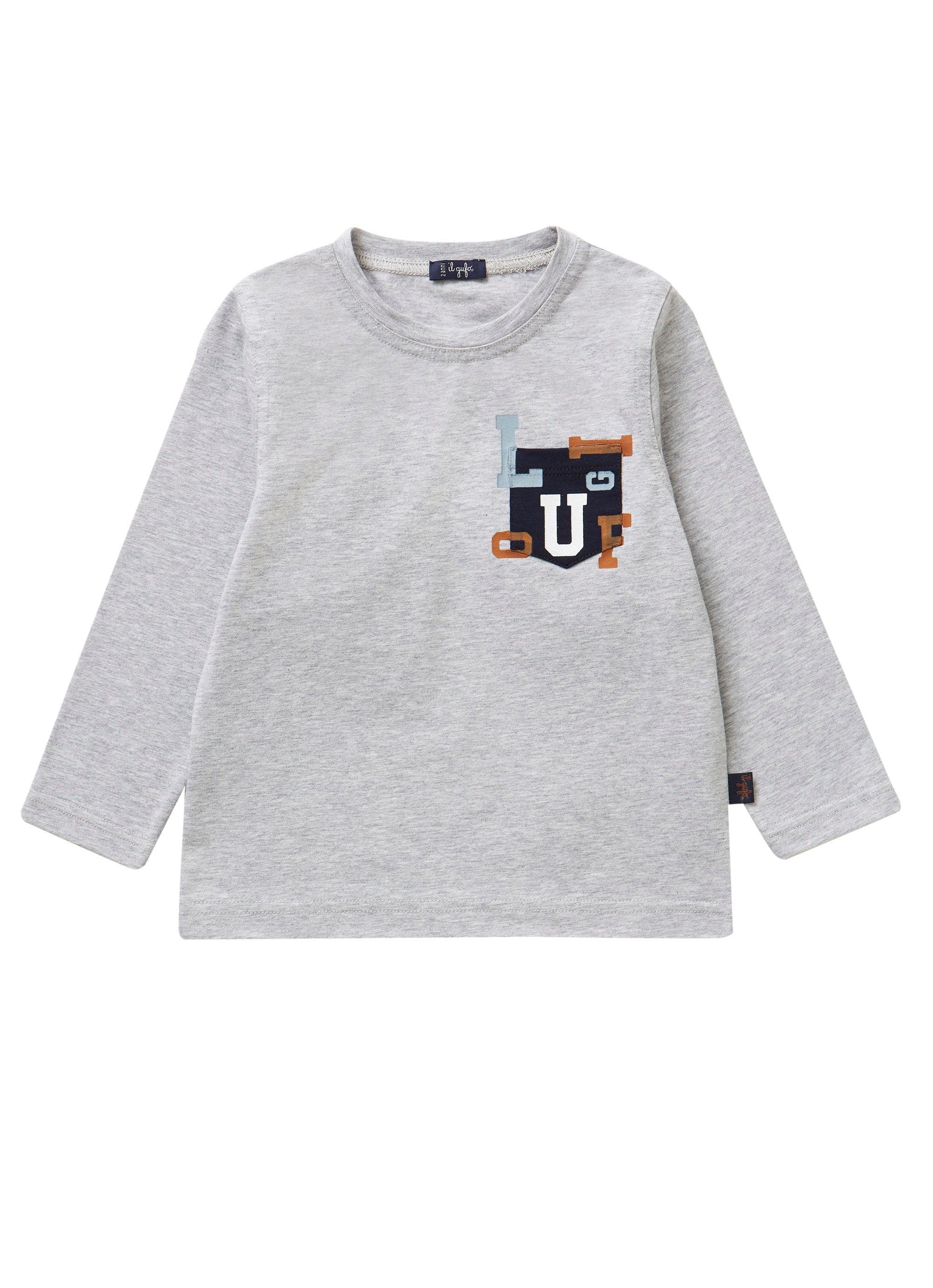 T-shirt with pocket and lettering