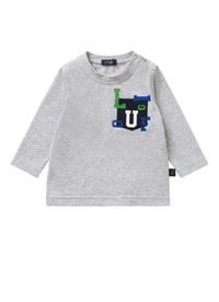 T-shirt with Il Gufo print on the pocket.