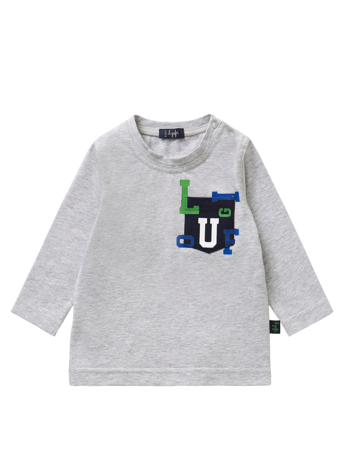 T-Shirt With Il Gufo Print On The Pocket.